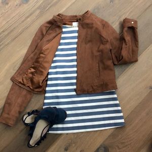 NWOT Ella Moss Brown suede like jacket size 14